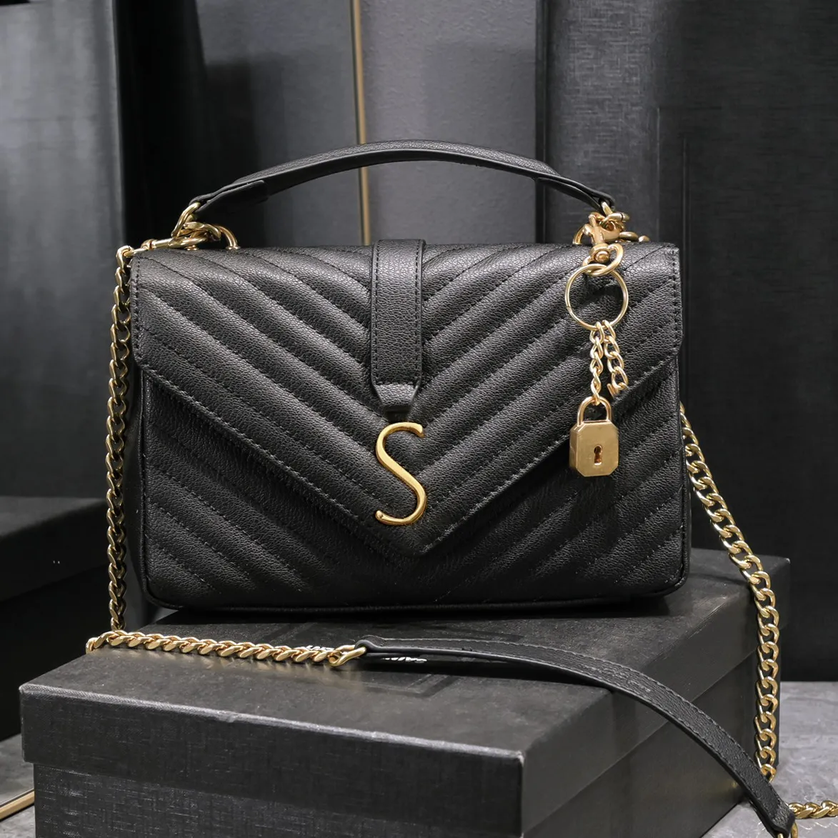 Mirror Quality Designer Shoulder Bags Fashion Womens Chain Crossbody Bag V Textured Leather Luxury Flap Bag Classic Envelope Bag Lady Luxury Black Shoulder Handbag From 49 96 DHgate
