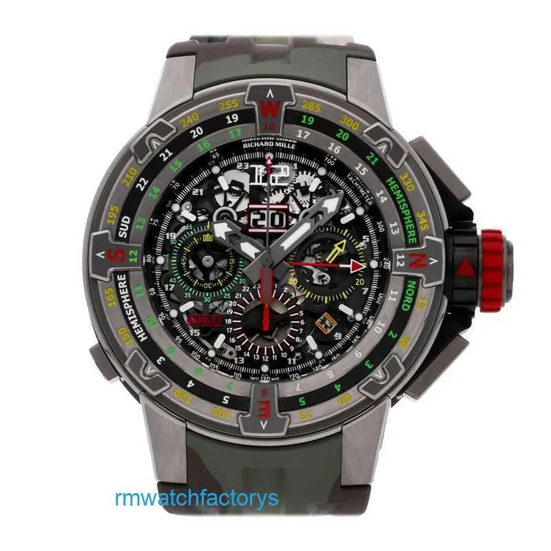 Reloj de pulsera informal Reloj de pulsera unisex RM RM60-01 Flyback automático 50 mm Reloj con correa de titanio para hombre RM60-01