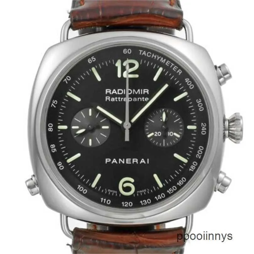 Relógios masculinos Paneraiss Panarai Swiss Watch Luminor Series Radiomir Ref.pam00214 Mostrador preto automático WN-1RPI