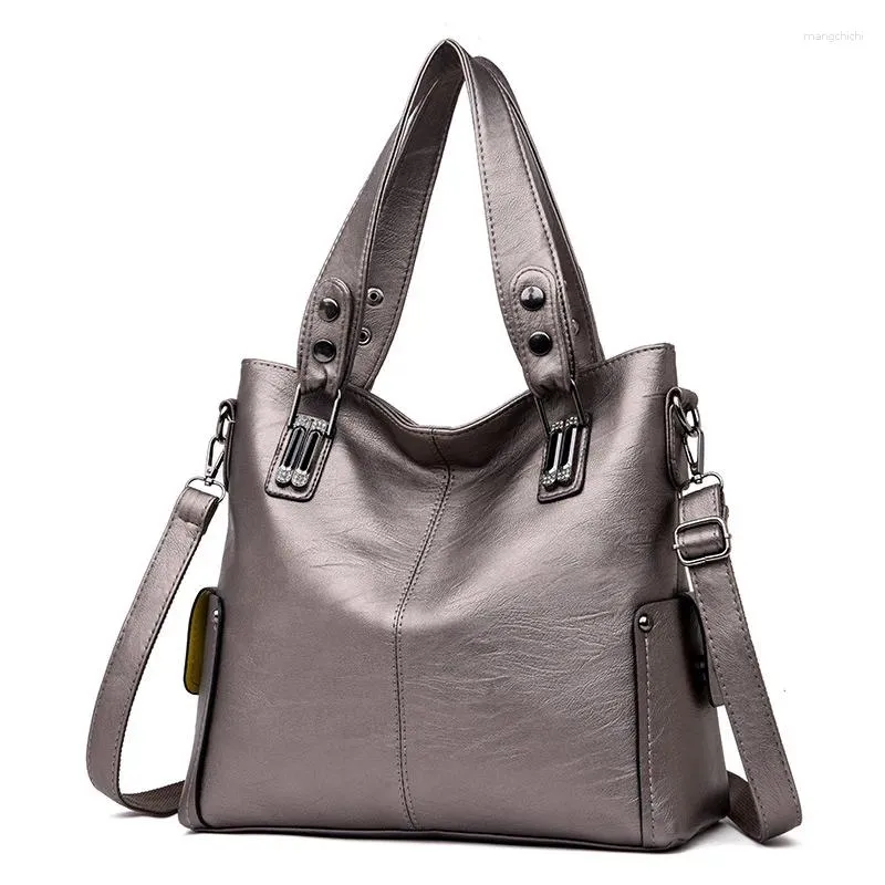 Shoulder Bags Bag Women's European And American Fashion Ladies 2024 Simple Soft Leather Large Capacity Portable Messenger