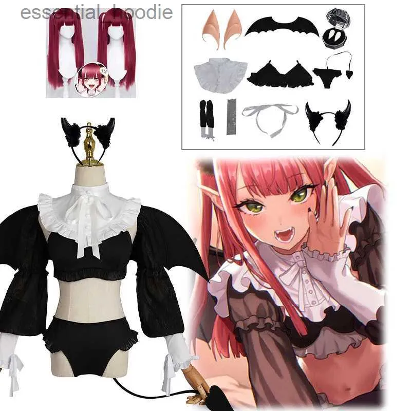 Cosplay Anime Costumes Rizu Kyun Kitaga Marin jeu de rôle ma tenue cher bikini de jeu de rôle Kuroe Shizuku ensemble de perruques Halloween pour les fêtes des femmesC24321