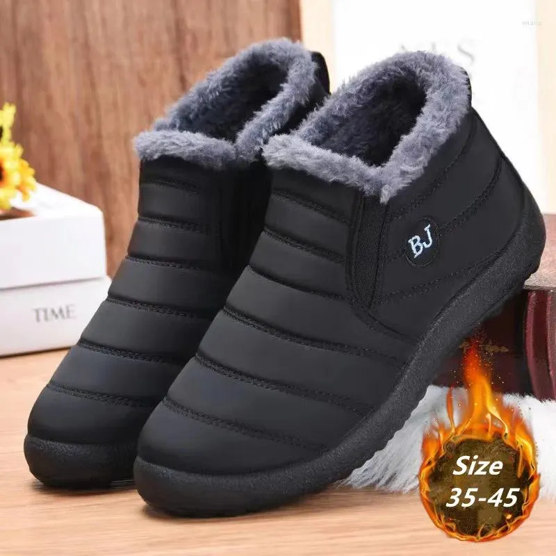 681 Hommes chaussures hiver marche bottes thermiques baskets légères coton femmes unisexe neige imperméable chaussures antidérapant cheville 918 931