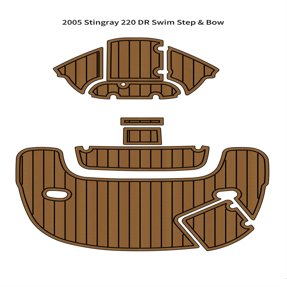 ZY 2005 Stingray 220 DR plate-forme de natation marchepied bateau EVA mousse teck pont tapis de sol auto-support adhésif SeaDek Gatorstep Style plancher