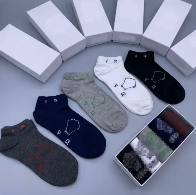 Chaussettes pour hommes et femmes, chaussettes de luxe en coton, classique, lettre de styliste, bas confortables, 5 paires, haute qualité, tendance populaire YFJYKXJHF