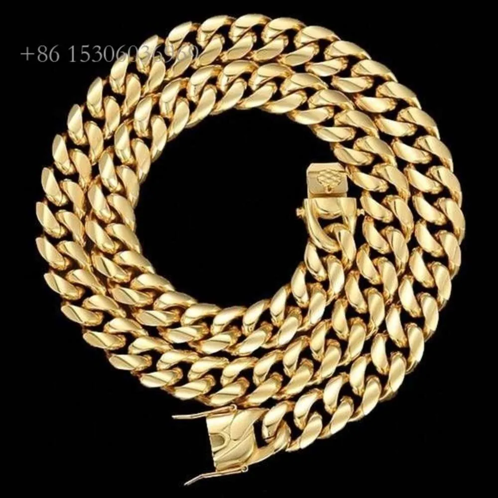 Factory Custom S Sterling Sier 10K 14K Solid Gold Hip Hop Miami Cuban Link dla kobiet mężczyzn