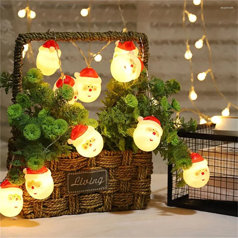 Party Decoration Christmas Home Cartoon String Lights Santa Claus Snowman LED Bedroom Girls Decorations