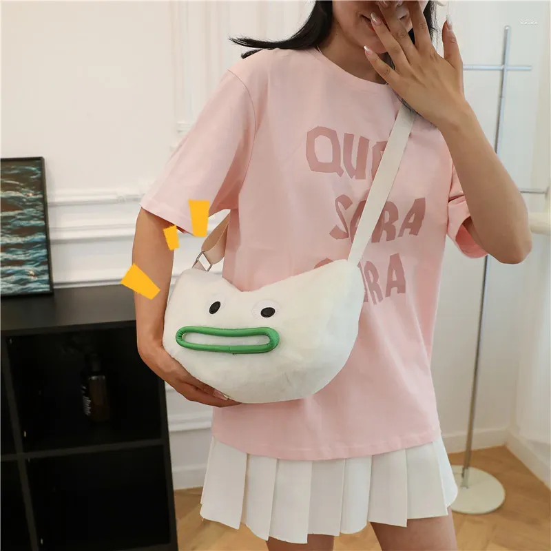 Evening Bags Women Sausage Mouth Plush Doll Shoulder Bag 2024 Cartoon Cute Crossbody Female Personality Mobile Phone