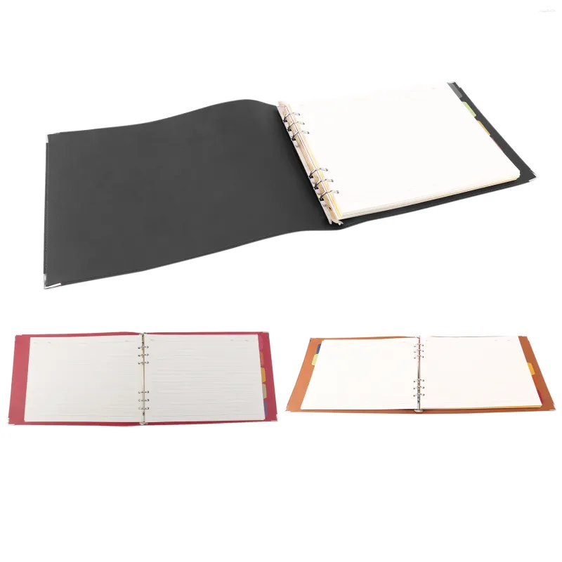 Leather 100 Sheets A4 Spiral Binder Business Notebook Journals Planner Line Office Stationery