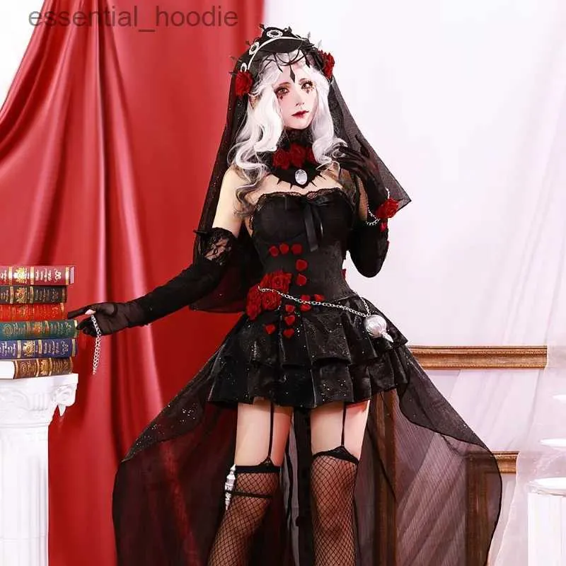 Gothic Bride Cosplay Costume: Identity V Psychologist Dress, Vampire ...