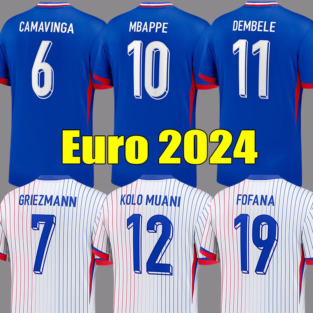 2024 Euro Cup Soccer Jerseys Benzema Mbappe French Griezmann Kante Enfant Homme 22 23 Men Kids Kit Maillots de Football Shirts