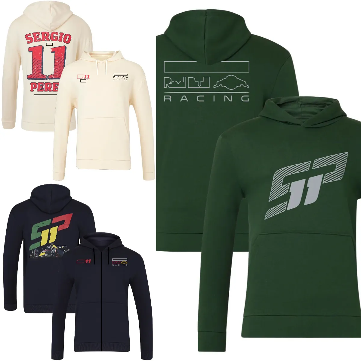 2024 F1 Team Racing Hoodie Formula 1 Driver Fan Hoodie Race Sports Brand Men's Women Full-length Zip Hoodie Casual Hooded Sweatshirt