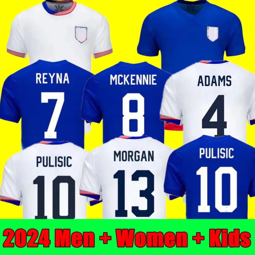 2024 Maglie da calcio pulisiche Reyna Aaronson Weah Acosta McKennie 24 25 Maillot de Fucol Ferreira Dest Morgan USA Shirt calcis
