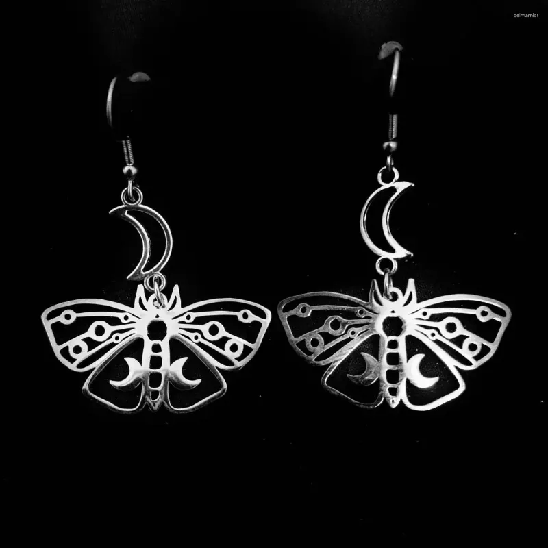 Dangle Earrings Moth Earrings：ジュエリーゴシックアクセサリーゴスアルトギフト代替ムーンウィッチコスプレファンタジーフェアリー