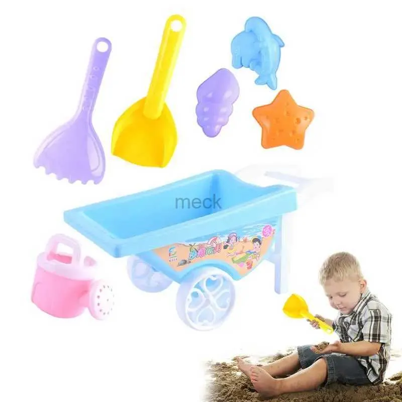 Sand Play Water Fun Kids Beach Sand Toys Set 7 Piece Set Of Beach Toy For Children Playing In The Water Durable Beach Shovels RakesTool Kit Great 240321
