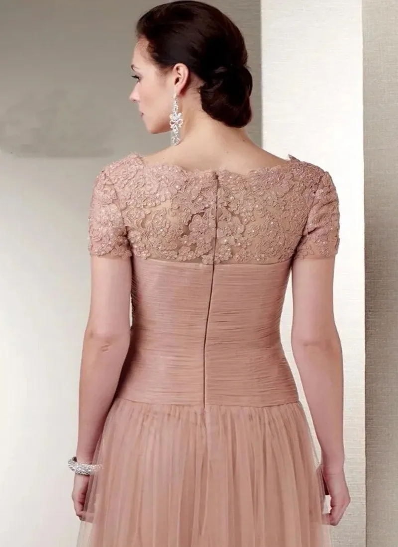 Vintage Pink A-line Mother of the Bride Dress Sweetheart Neckline Capped  Sleeves Lace Appliques Floor-Length from Dhgate Mother's Dresses - price  109.55
