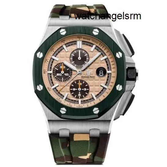 Orologio da polso alla moda per affari Orologio da polso AP Royal Oak Offshore Precision Steel 44mm Orologio meccanico automatico da uomo Rosso