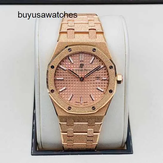 Relógio de pulso AP de luxo popular Royal Oak Series Watch Womens Watch 33mm de diâmetro Quartz Movement Precision Steel Platinum Rose Gold Casual Mens Famous Watch