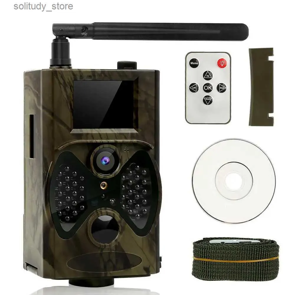 사냥 트레일 카메라 실외 MMS P 디지털 야간 비전 카메라 방수 12MP 사냥 고화질 2G 트레일 카메라 방수 트랩 게임 카메라 Q240321