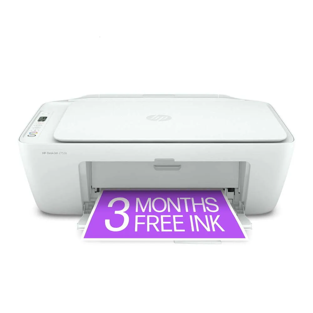 HP DeskJet 2752E All-In-One trådlös färg bläckstråleskrivare 3 månader gratis bläck ingår i HP+