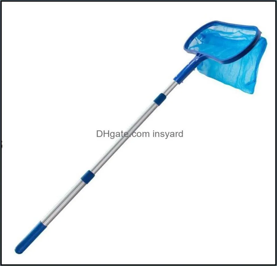 Pool Swimming Water Sports Outdoorspool Aessories 1Pc Fish Pond Clean Skimmer Net Pole Ponds Cleaning Debris Leaf Rake With Adju1444999