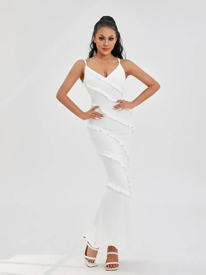 Womens Knee-Length Chiffon Dress White Sleeveless Off The Shoulder Peplum Slim  Fit Empire Waist from Dhgate Basic & Casual Dresses - price 30.59