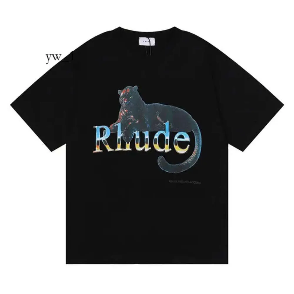 Rhude Shirt Designer Heren Rhude Shorts Geborduurde T-shirts voor de zomer Tops Letter Polo's Shirt Dames T-shirts Kleding Korte mouwen Grote Grote maten 100% katoen 8310