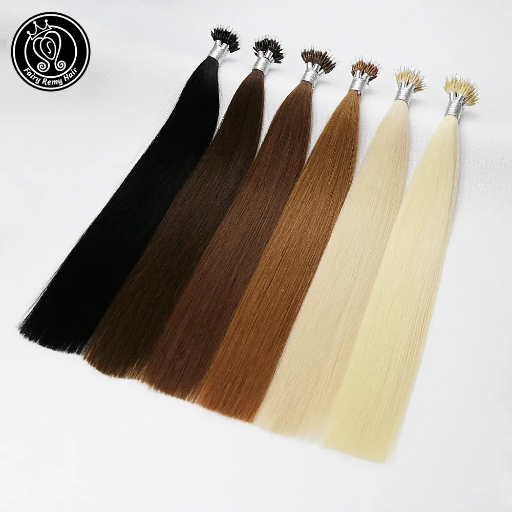 ESTENSIONI FAIRY REMY CAPELLI 1G/S 18 "20" REMY NANO REMY LINGHI PAI PAZATI UMANI ESTENZIONI BIONDA COLORE BIONDA MICRO MICRO DRIVE CAPELLI 50G