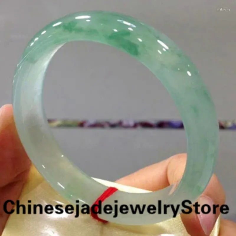 Bileklik Sertifika Gönder Burma Jade Kadın Güzel Takı Aksesuarları Gerçek Doğal Jadeite Myanmar Jades Stone Bangles Bilezik