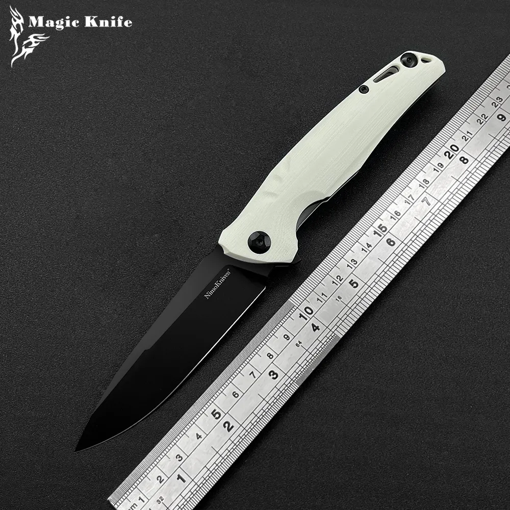 Nimoknives fatdragon-cuchillo plegable de apertura rápida, mango D2, hoja G10, regalo de vacaciones para acampar al aire libre
