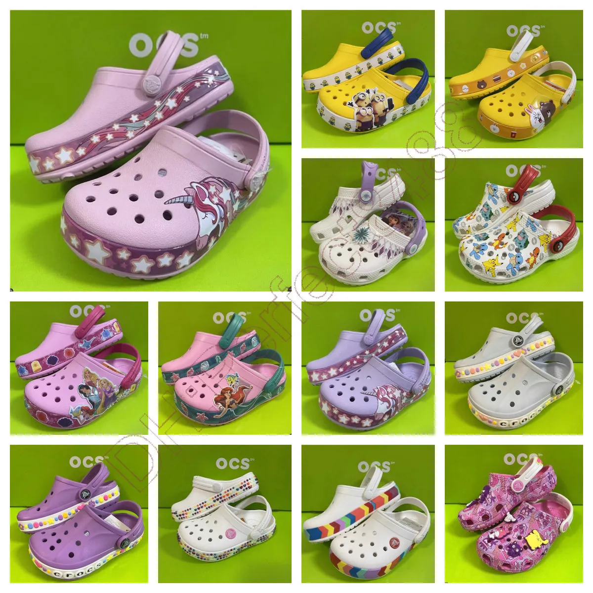 Sandaler Eva Kids Crocclog Crocodile Shoes Non-Slip Lightweight Bekväma högkvalitativa barn Summer Beach Ventilate Slides Designers Tecknad tofflor A-26