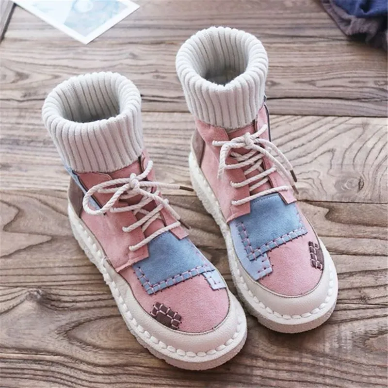 Boots Brcchenxi Women Women Boots Boots Soft Bottom Bottom Woolen Line Line Boots Handmade Boots 45