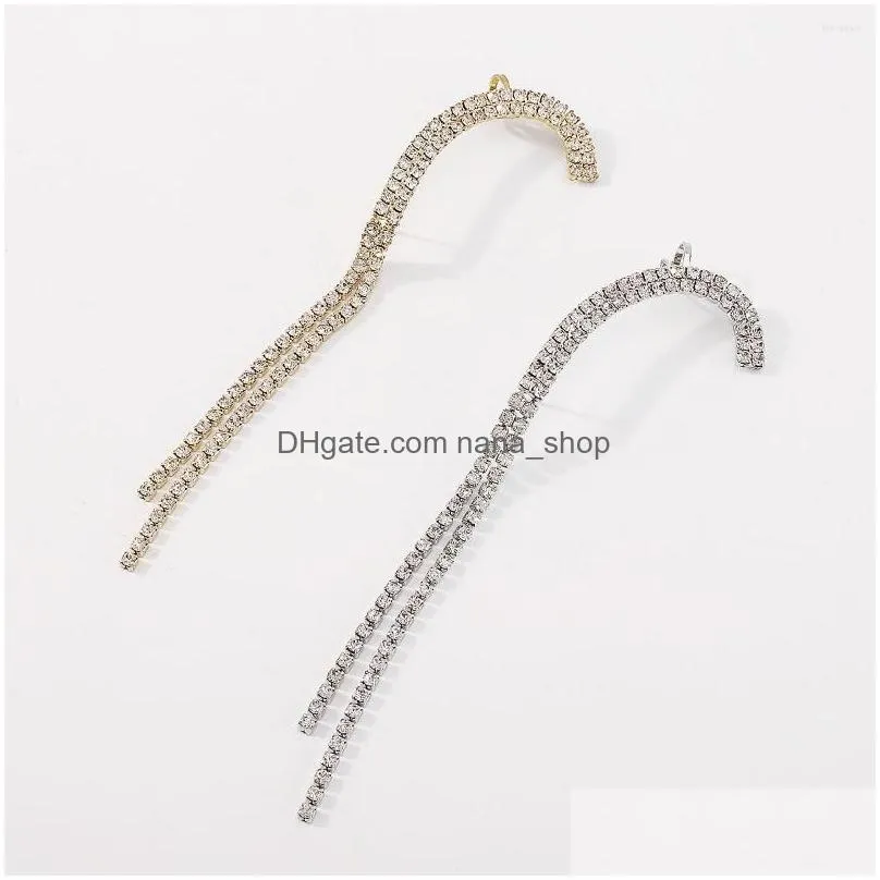 Boucles d'oreilles à tige en forme de flux de fées, décorées avec des strass doux et cool, élégantes, style froid, niche, livraison directe, bijoux Dhbze