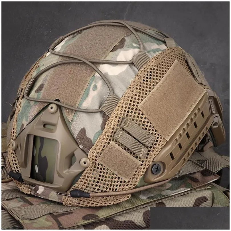 Caschi da ciclismo Casco tattico veloce Er Army Combat Paintball Caccia militare Wargame Gear Accessori Consegna di goccia Dhvby