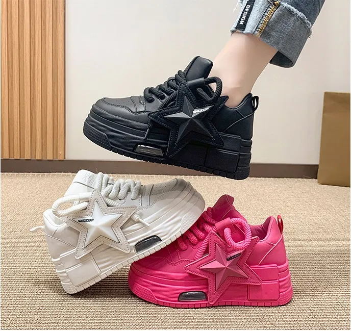 Women's shoes 2023 fall new light fashion casual little white shoes Lady Platform Shoes Lady Muffin