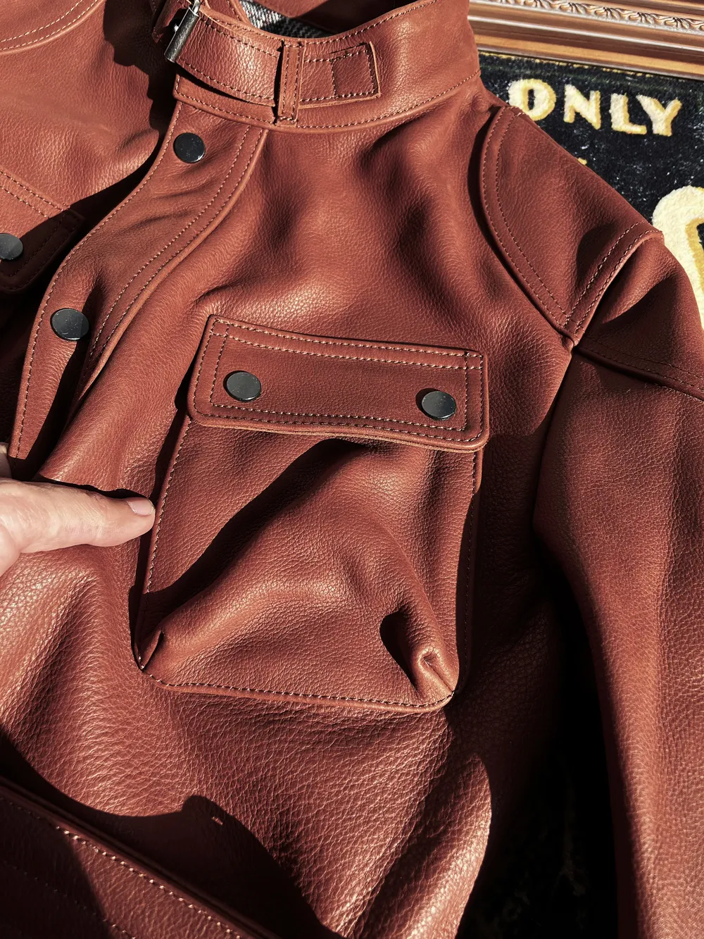 British Cowhide Jacket: Classic Mid Length Hunting British Cowhide Jacket: Classic Mid Length Hunting