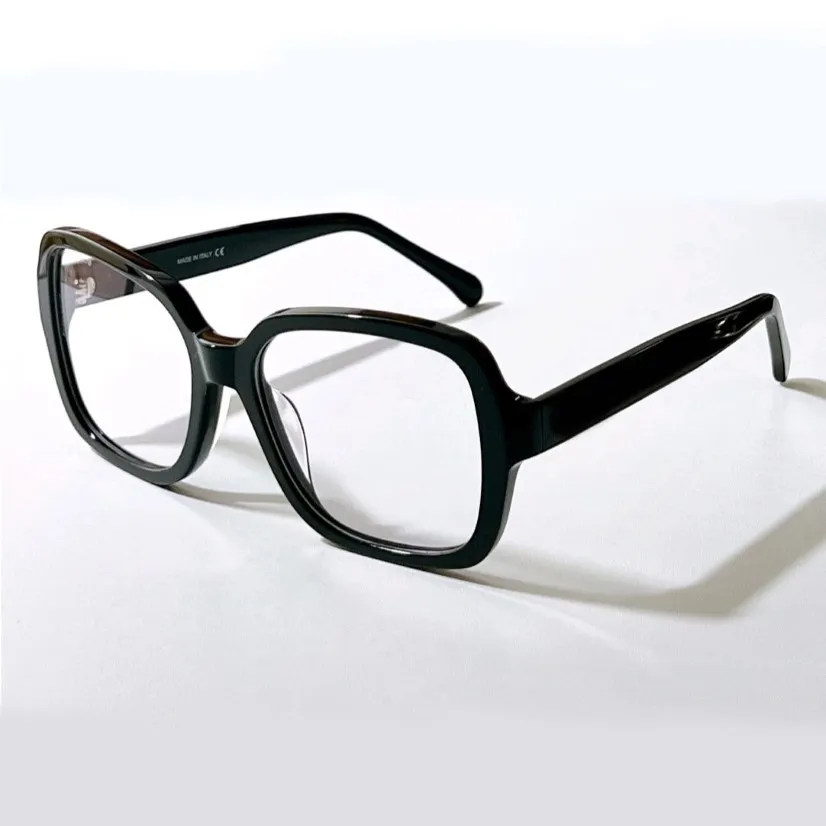 Vrouwen Vierkante Brillen Bril Zwart Goud Frame Transparante Lens Optische Brilmonturen Brillen met Box298O
