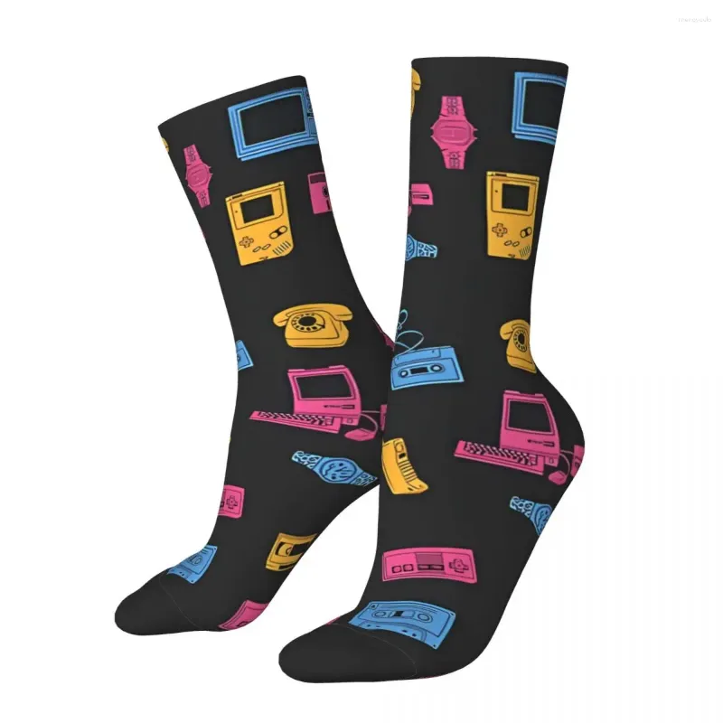 Мужские носки в стиле ретро, «Верни меня в девяностые», 90-е годы, унисекс, уличный стиль, бесшовные забавные носки с принтом, подарок