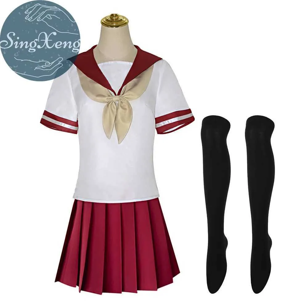 Cosplay Anime Kostüme Ich mag das Mädchen Mie Ai, das ihre Brille vergisst.Sie spielt die Rolle einer JK-Schuluniform und passt das Kaii-Set für DamenbekleidungC24321 an