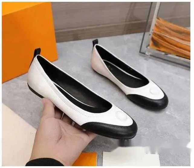 Real Leather Patchwork Women High quality Flat Loafers New Ballet Flats Dress For Women Mary Jane Shoes
