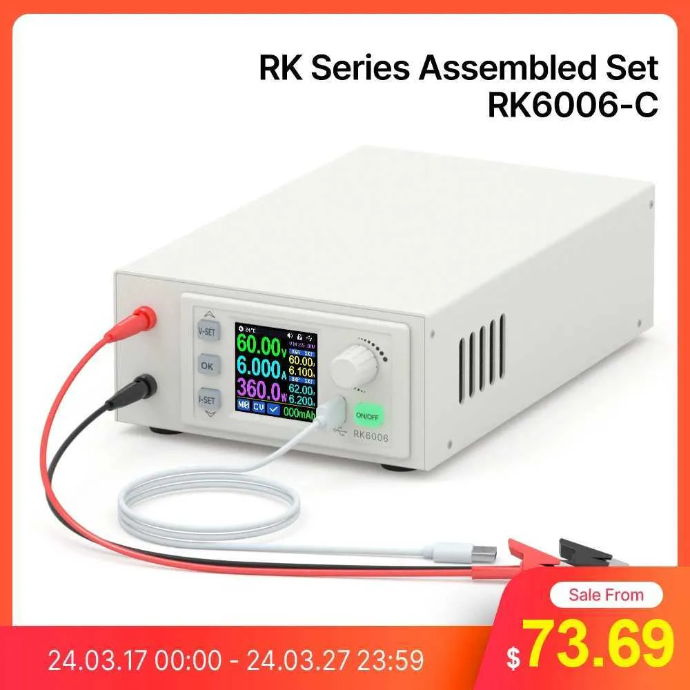 Cell Phone Earphones RK6006-C 60V 6A 4-bit AC to DC adjustable digital control stable laboratory desktop power supply battery charging convenient operation Q240321