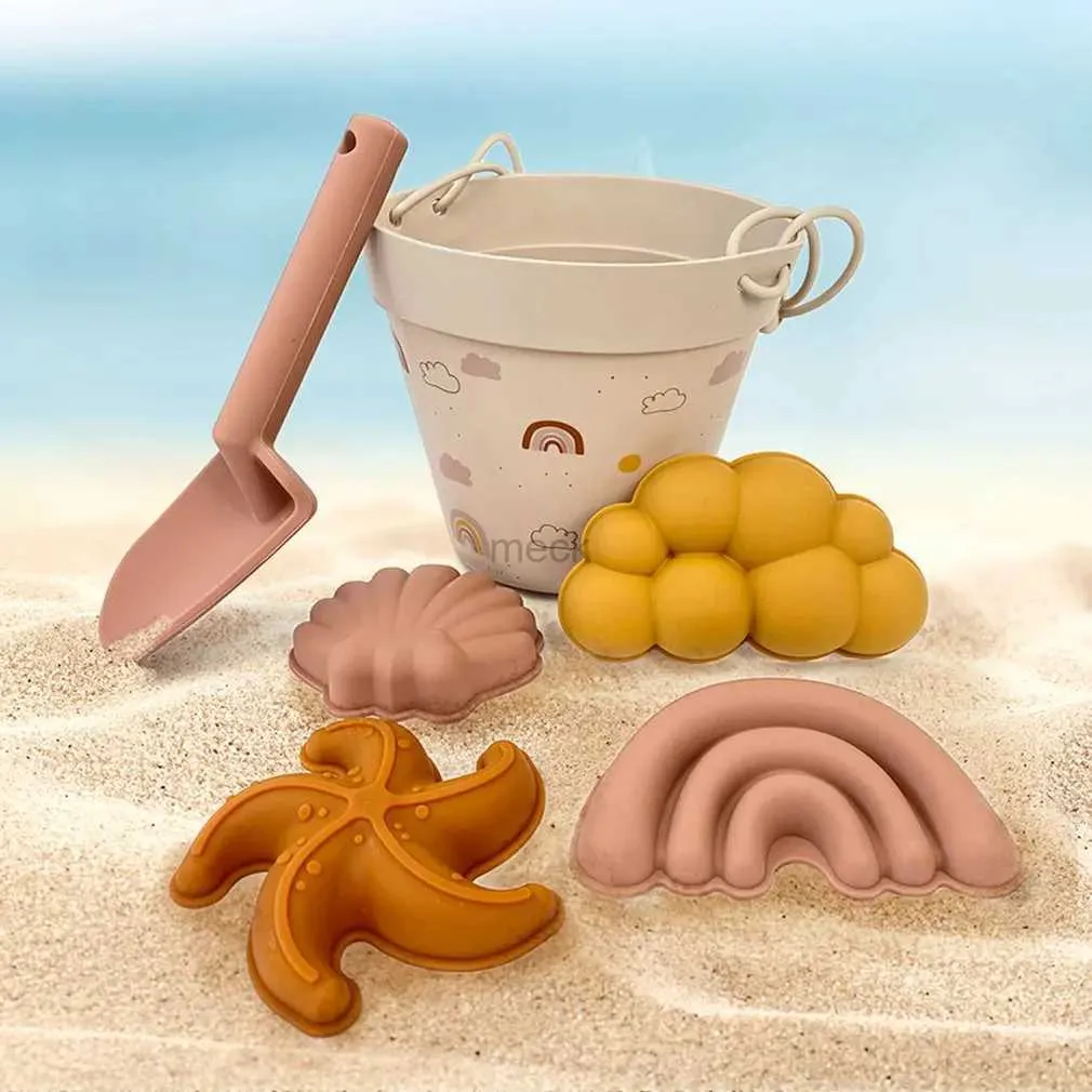 Sand Play Water Fun Children Beach Toys Kids Slicone Summer Dig Sand Tool With Shovel Water Outdoor Play Sandbox Set Toy for Boys Girls 240321