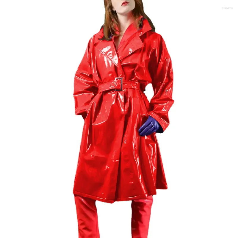 DHgate.com:Womens Shiny PVC Leather Trench Coat, High Street DHgate.com:Womens Shiny PVC Leather Trench Coat, High Street