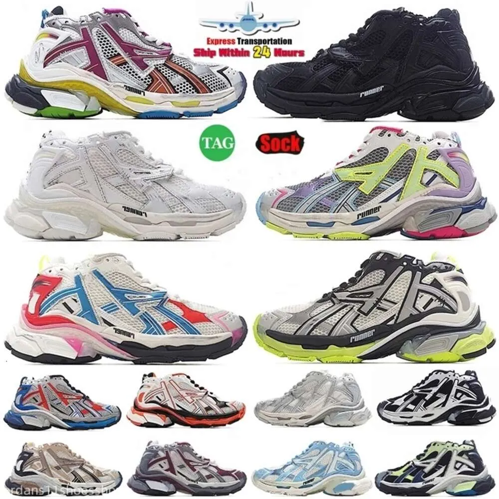 Parisiga Shoe Track Casual Shoes Track Runners Casual Shoe Platform varumärke Sändande Sense Herrkvinnor Dekonstruktion Spår Platta-Forme Flat Sneakers Shoes