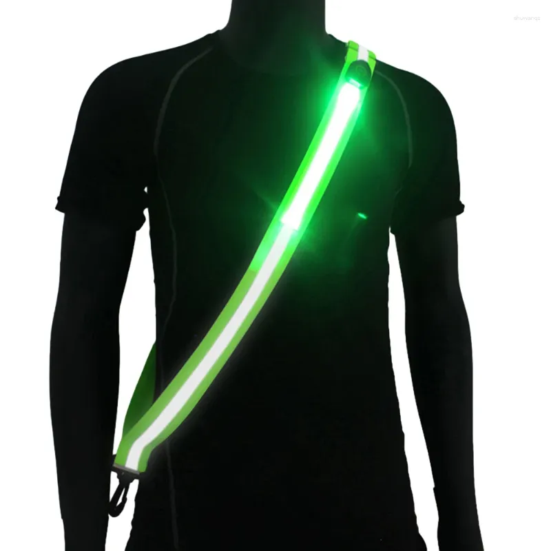 Giacche da corsa USB USB Cycling Reflective Running Gear Belt a LED ad alta visibilità cammina per notte