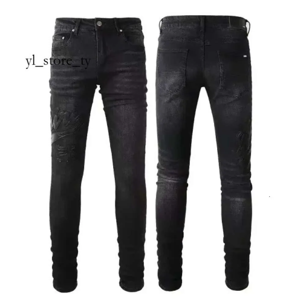 Jeans Amirir para hombre Ksubi Diseñador para hombre Púrpura Amirir para hombres Denim con agujeros Hombre Pierna recta Cremallera Suave Hip Hop Bikers Motocicleta Soft Pruple Jeans 6416