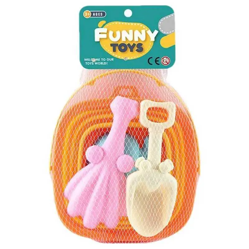 Sand Play Water Fun Dobrável Balde de Praia Brinquedo 4 PCS Sandbox Brinquedos de Viagem Balde de Areia e Pás Conjunto Balde Dobrável Baldes de Areia de Praia para Presente Divertido 240321