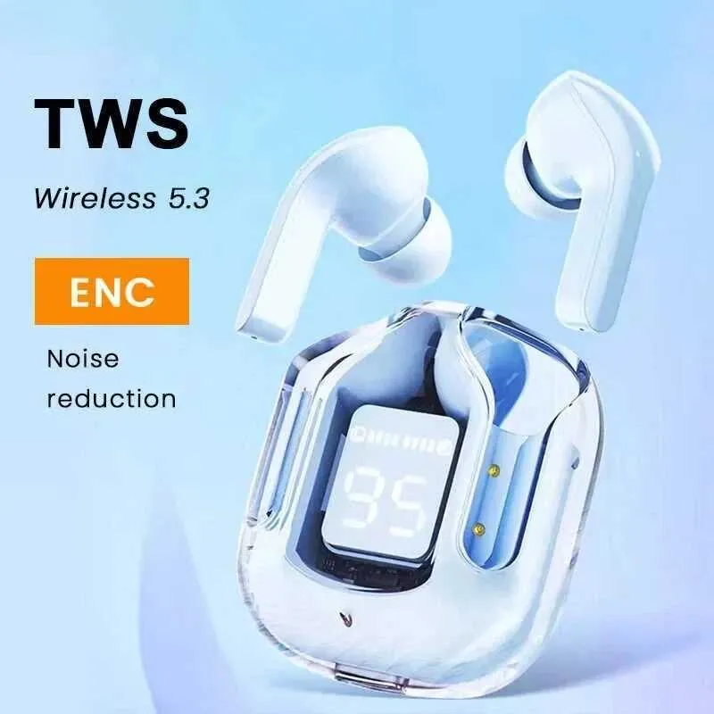 Cell Phone Earphones T2 TWS Wireless Headphones Bluetooth 5.3 Headphones Sports Games Headphones Noise Reduction Headphones Bass Touch Control Q240321