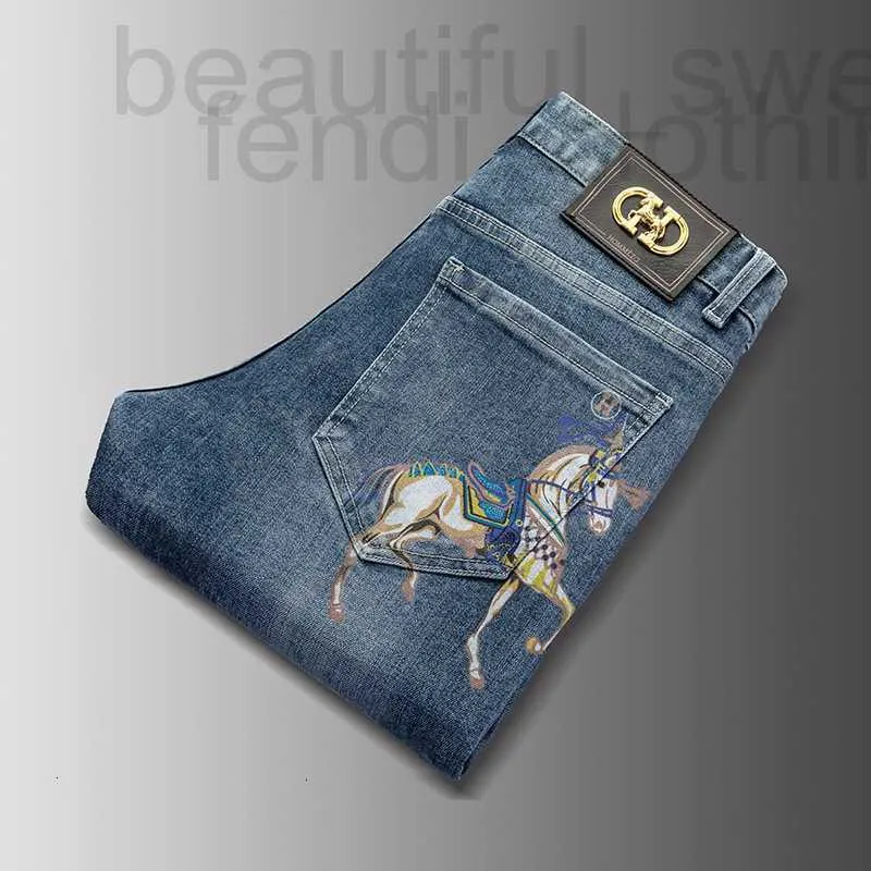 Designer de créateurs de jeans masculins imprimé pour hommes 2023 printemps / été Emma New Slim Small Feet Pantalon décontracté fy9 3tof