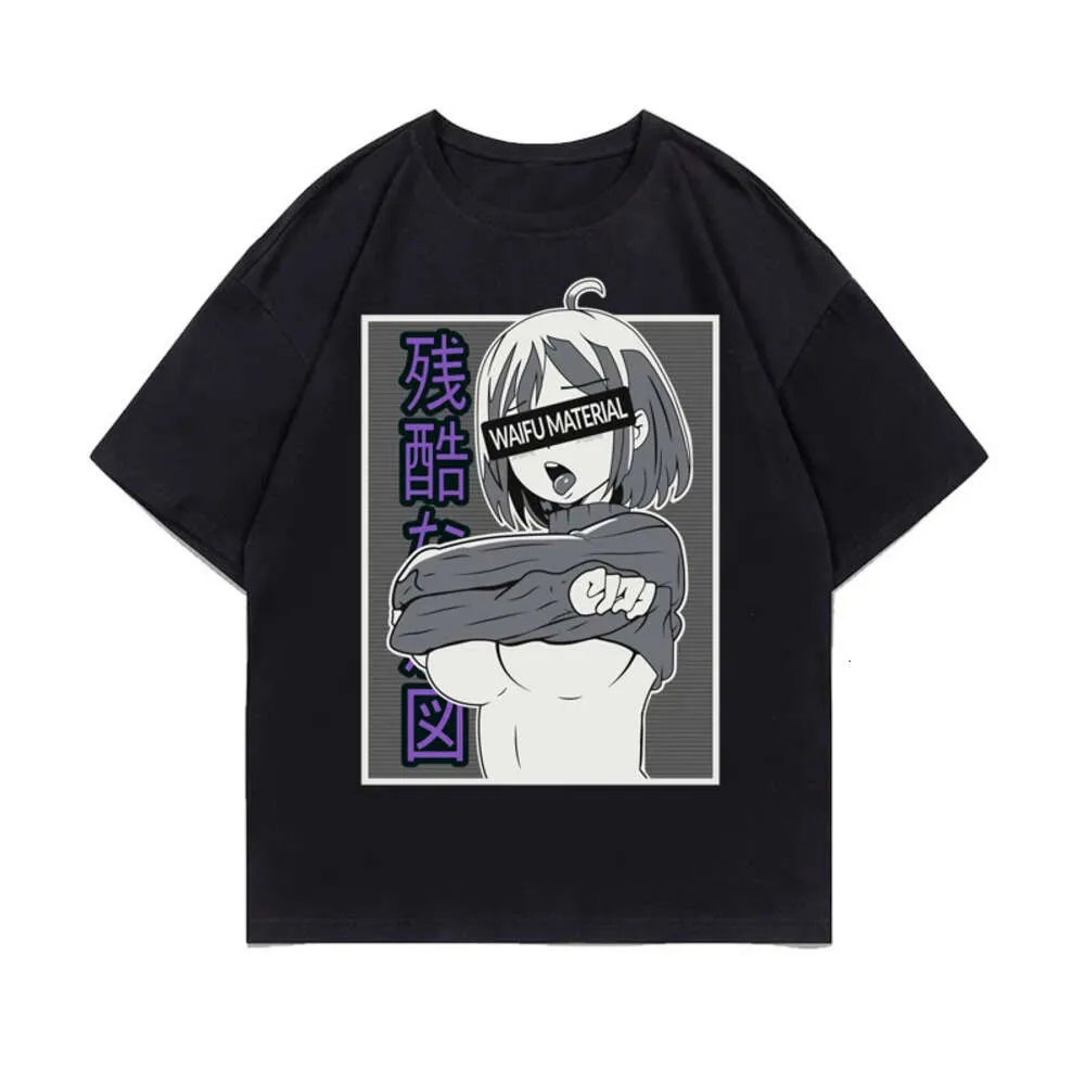 القطن الأوروبي T Japanische Cartoon Anime Otaku Hentai T-Shirt