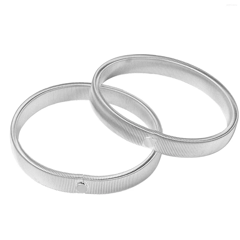 Charm Bilezikler 2 PCS Kol Kılıfları Erkek Grebers Gömlek Kemeri Elastik Tutucular Slip Slip Metal Kol Bandı Adamı